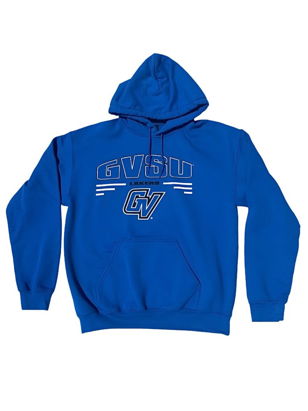 GVSU Lakers Royal Blue Gildan Hoodie Sweatshirt Size M